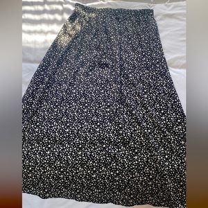 Long black and white skirt